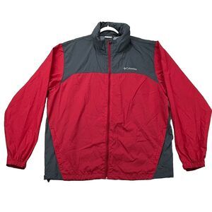 Columbia Jacket Mens XL‎ Red Omni-Shield Full Zip Long Sleeve Outdoors Hooded